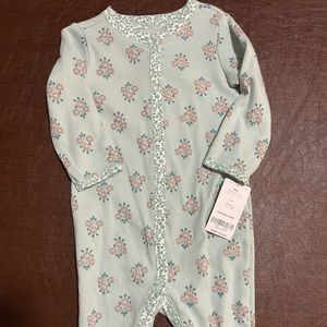 Floral print baby girl pajamas
